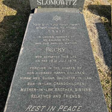 SLOMOWITZ Becky -1979