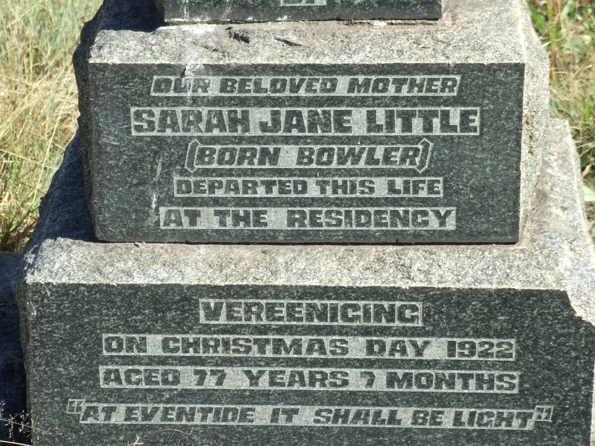 LITTLE Sarah Jane nee BOWLER -1922