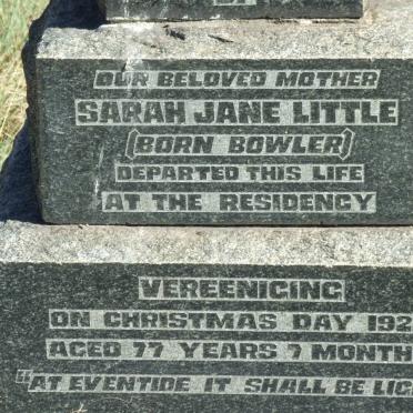 LITTLE Sarah Jane nee BOWLER -1922