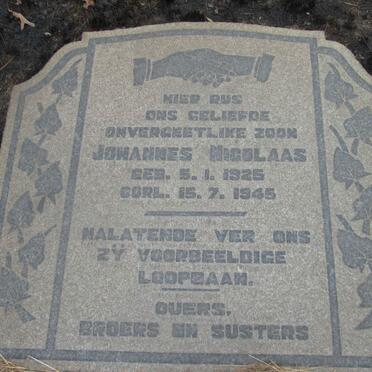 MERWE Johannes Nicolaas, van der 1925-1945