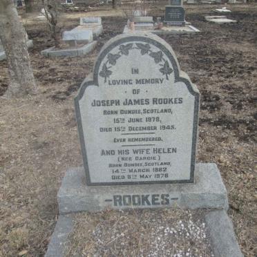 ROOKES Joseph James 1878-1945 &amp; Helen DARGIE 1882-1976