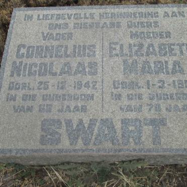 SWART Cornelius Nicolaas -1942 &amp; Elizabeth Maria -1956
