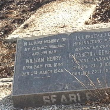 SEARLE William Henry 1894-1946 &amp; Elizabeth J. LINDEQUE 1895-1977