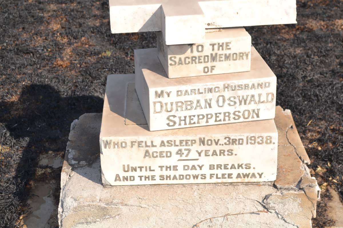 SHEPPERSON Durban Oswald -1938