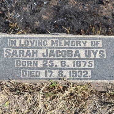 UYS Sarah Jacoba 1875-1932