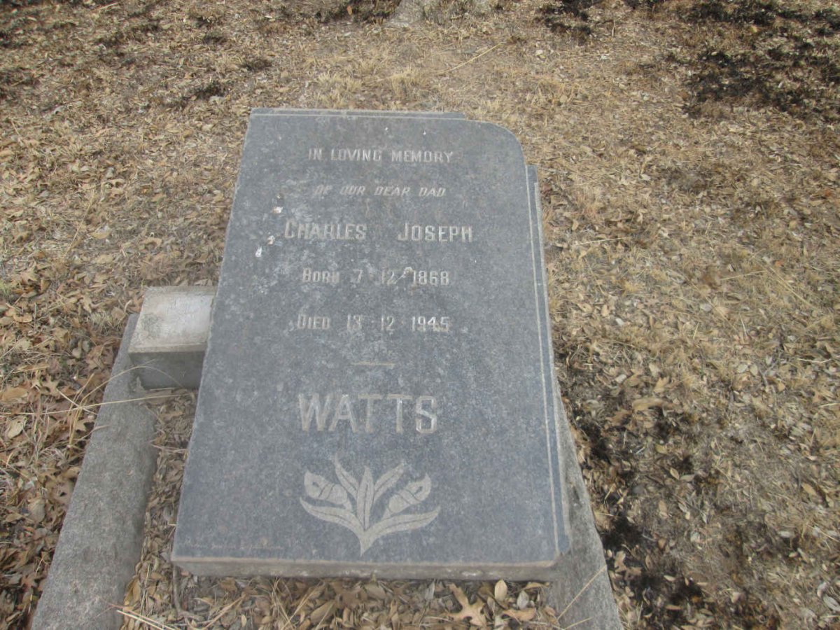 WATTS Charles Joseph 1868-1945