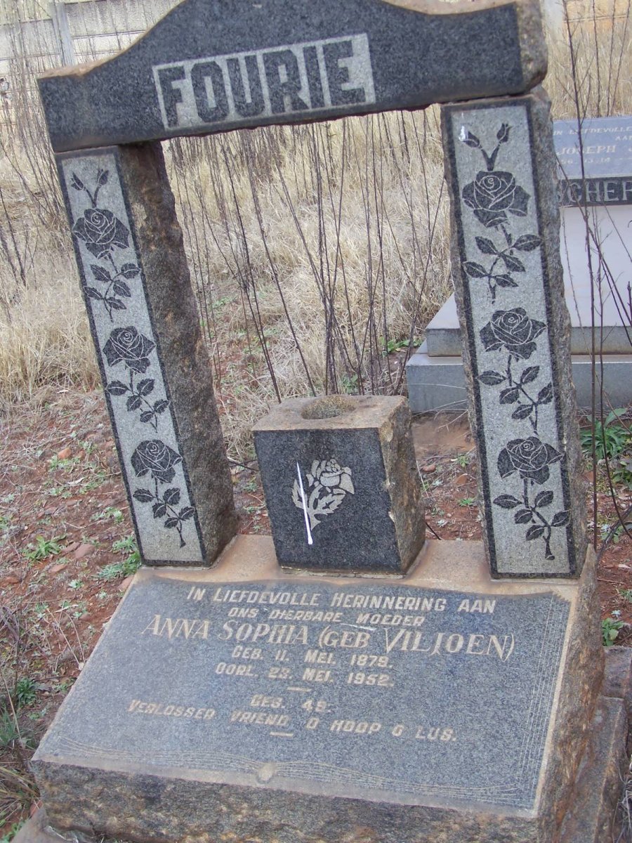 FOURIE Anna Sophia nee VILJOEN 1879-1952