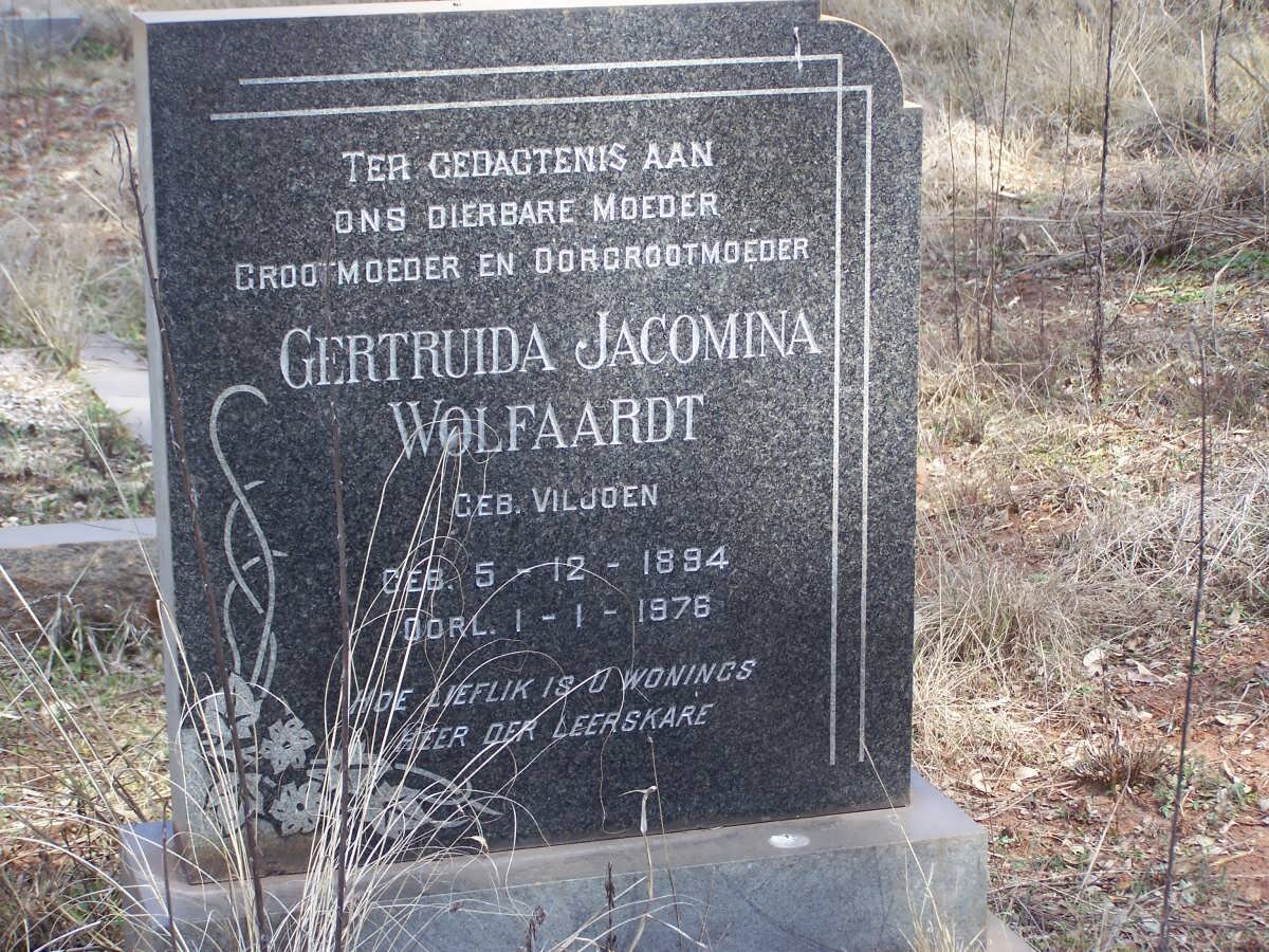 WOLFAARDT Gertruida Jacomina nee VILJOEN 1894-1976