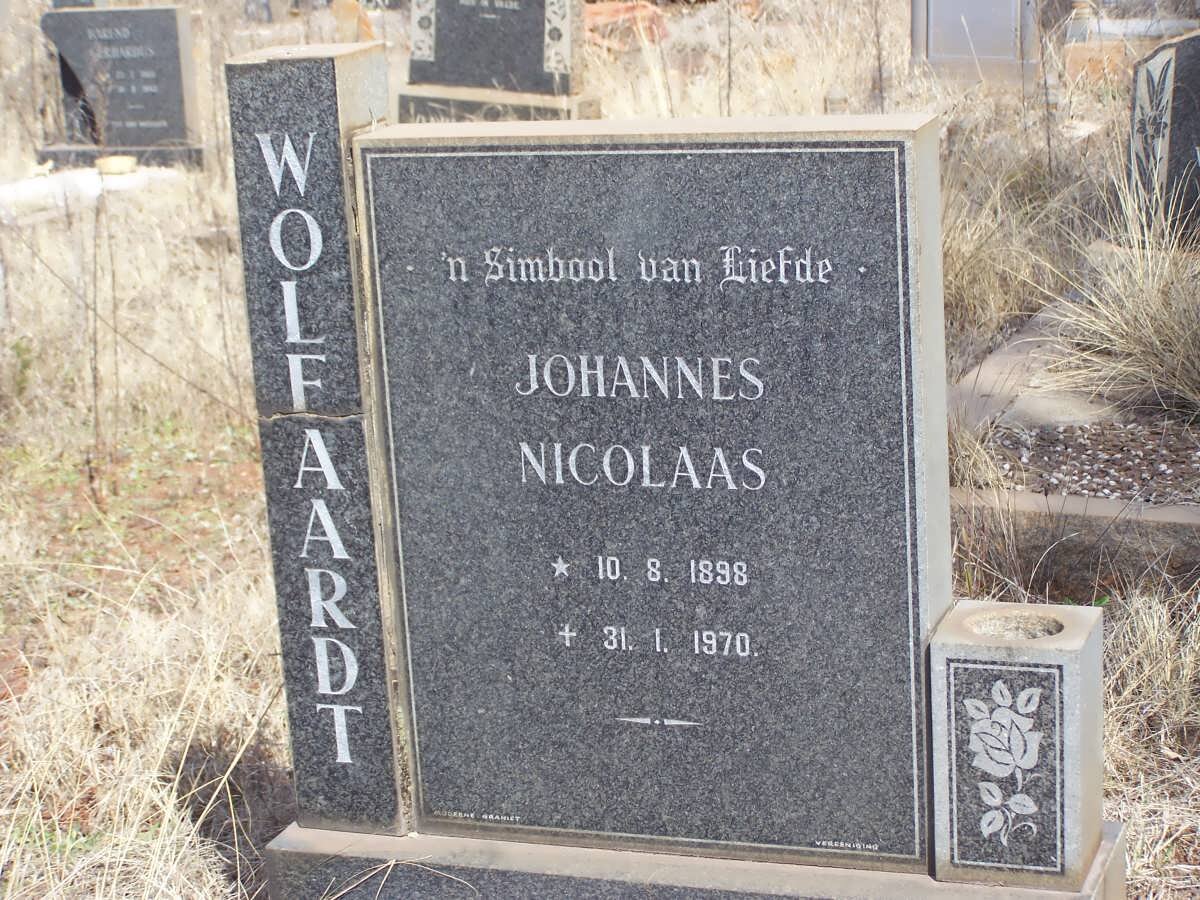 WOLFAARDT Johannes Nicolaas 1898-1970