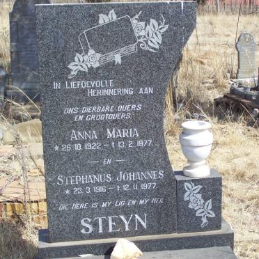 STEYN Stephanus Johannes 1916-1977 &amp; Anna Maria 1922-1977