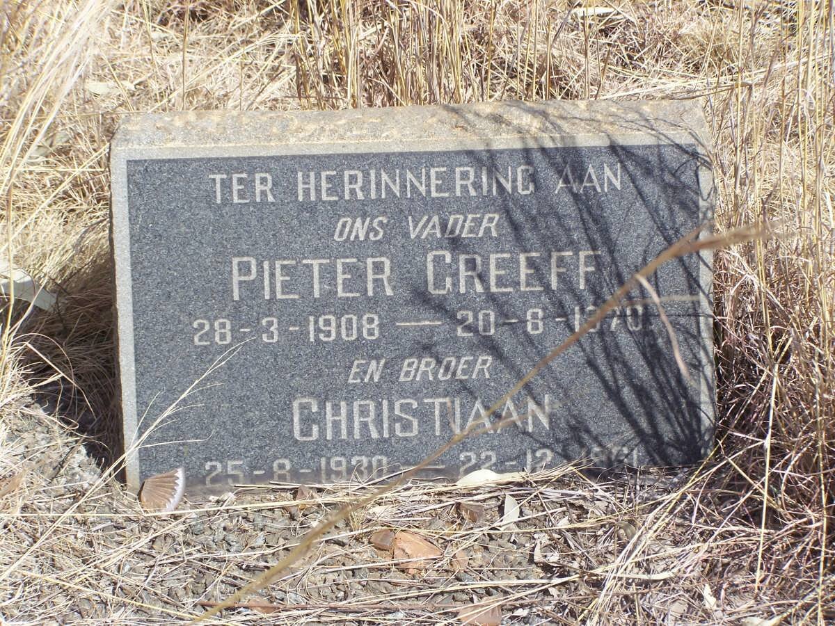 GREEFF Pieter 1908-1970 :: GREEFF Christiaan 1930-1961