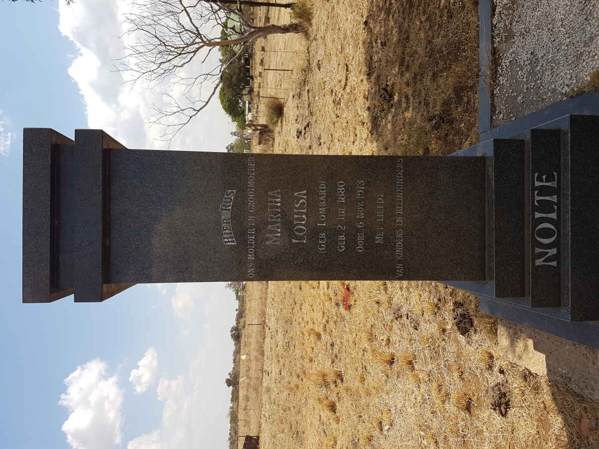 NOLTE Martha Louisa nee LOMBARD 1880-1976