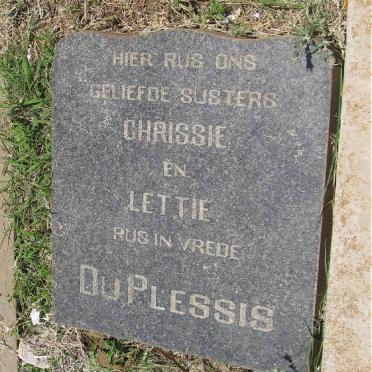 PLESSIS Chrissie, du :: DU PLESSIS Lettie