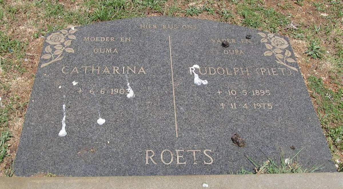 ROETS Rudolph 1895-1975 &amp; Catharina 1903-