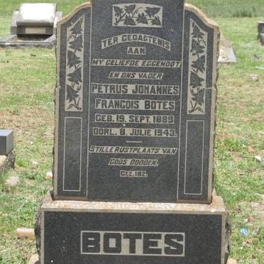 BOTES Petrus Johannes Francois 1889-1943