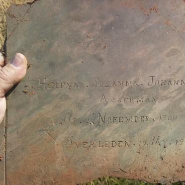 ACKERMAN Helenna Susanna Johanna 1904-1905