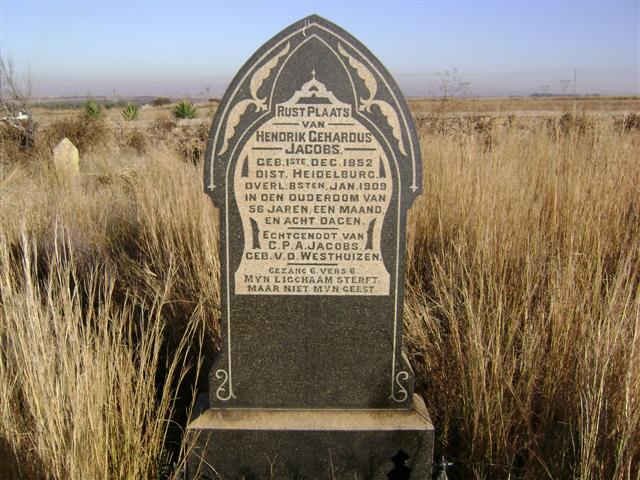 JACOBS Hendrik Gerhardus 1852-1909