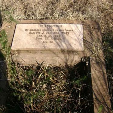 WATT Alwyn J., van der 1858-1935