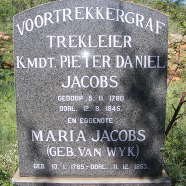 JACOBS Pieter Daniel  -1845 &amp; Maria VAN WYK 1785-1853
