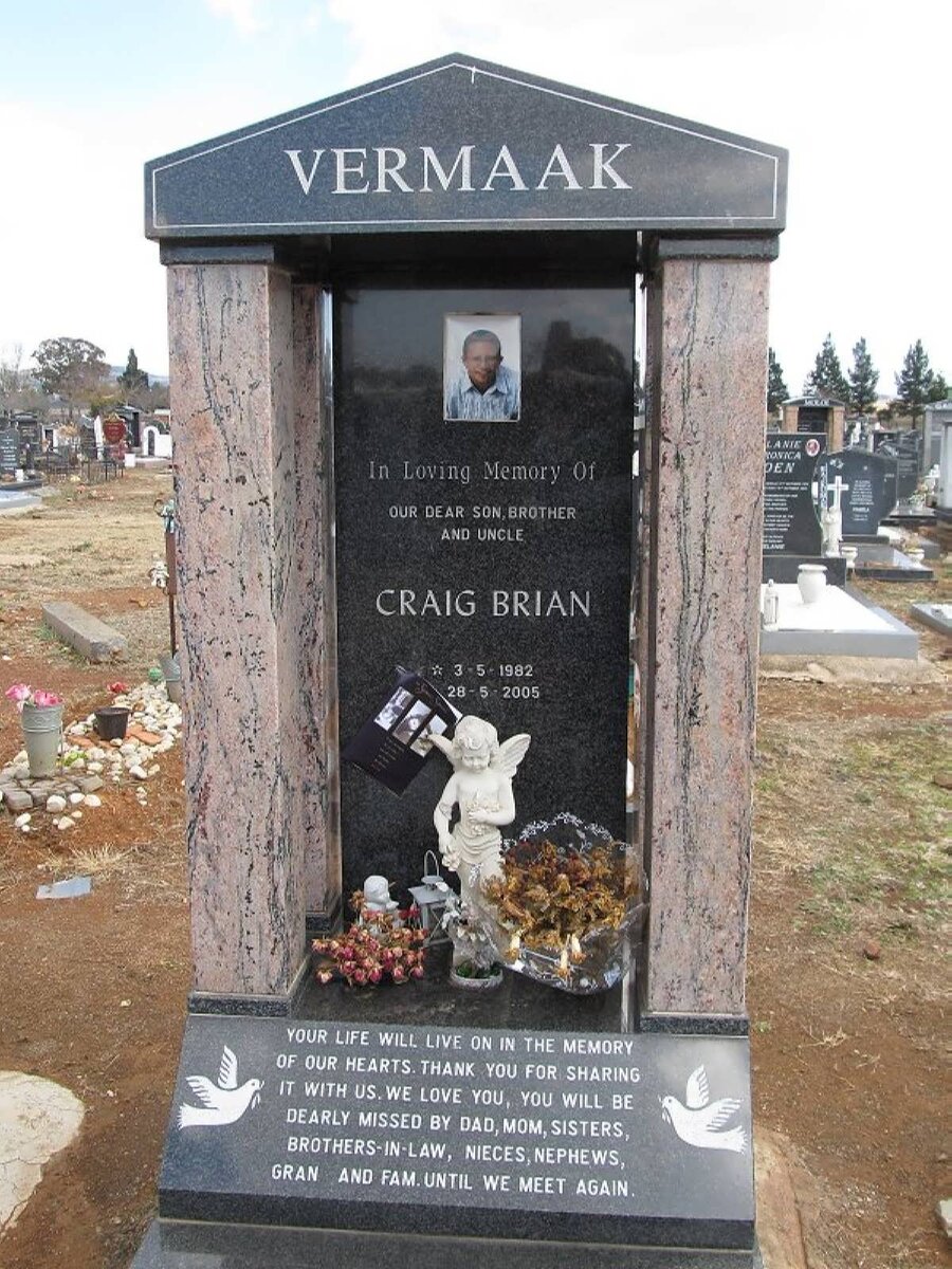 VERMAAK Craig Brian 1982-2005