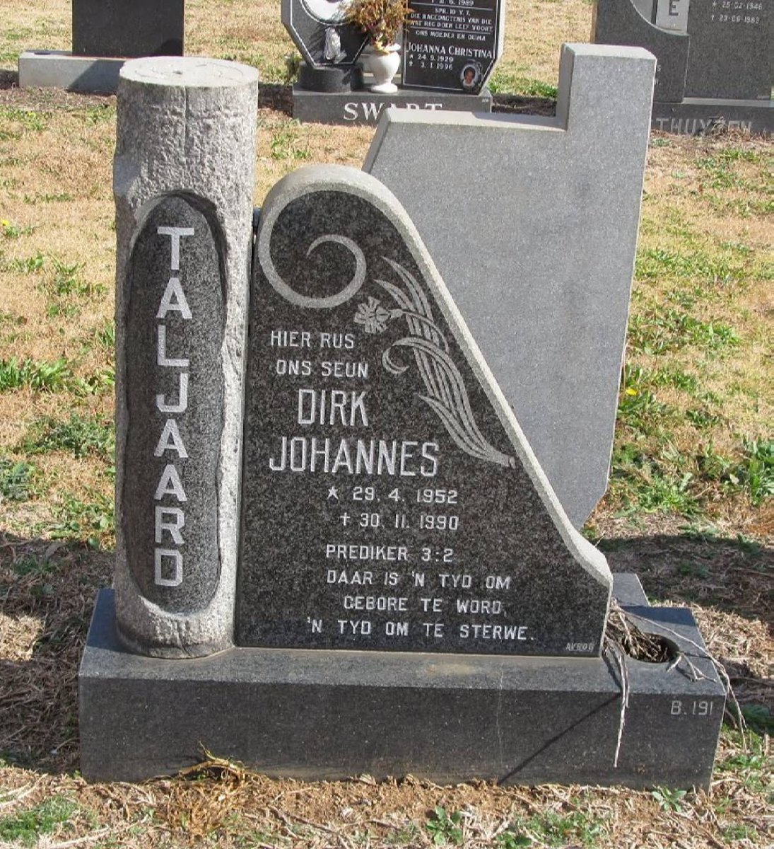 TALJAARD Dirk Johannes 1952-1990