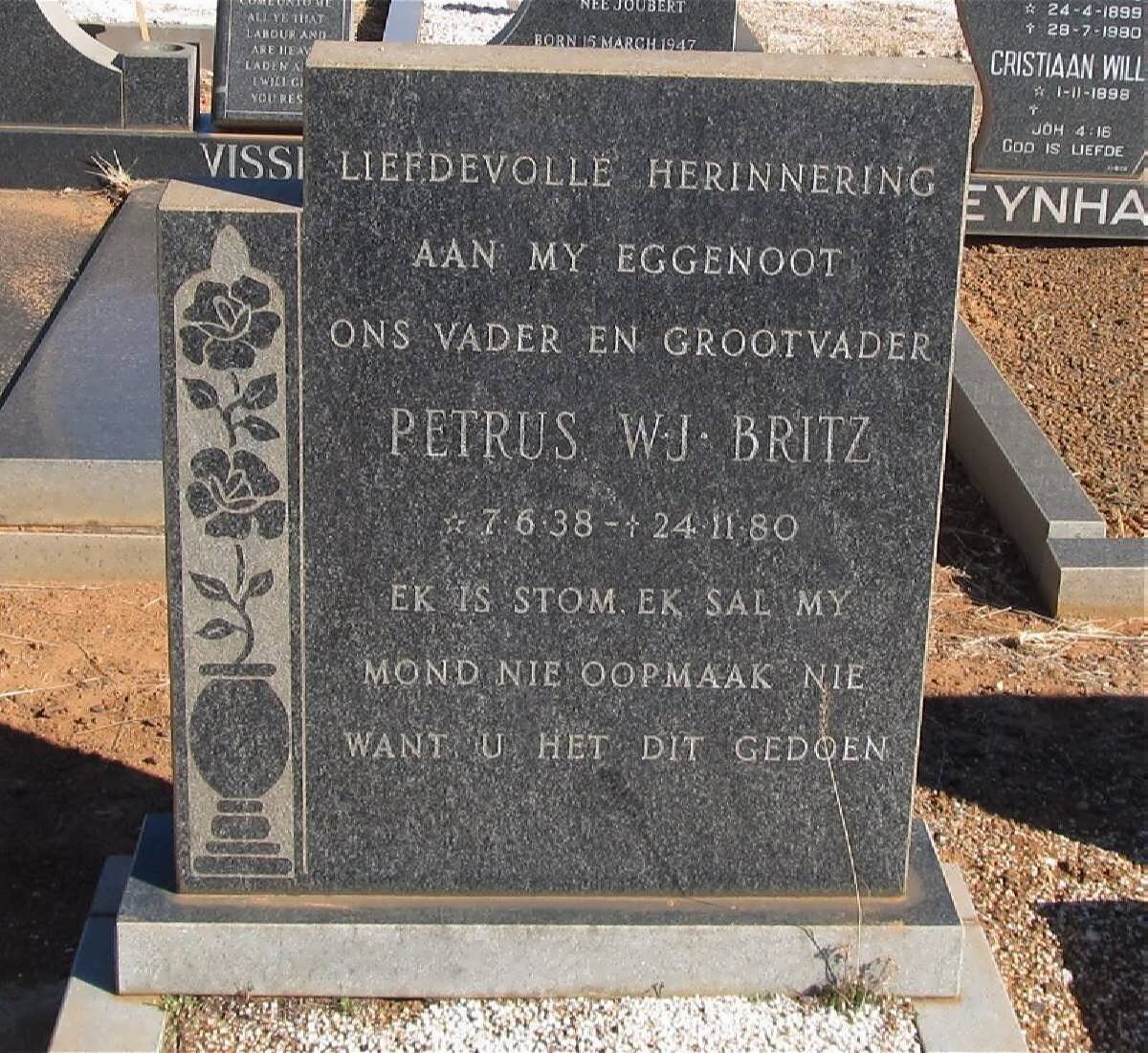 BRITZ Petrus W.J. 1938-1980