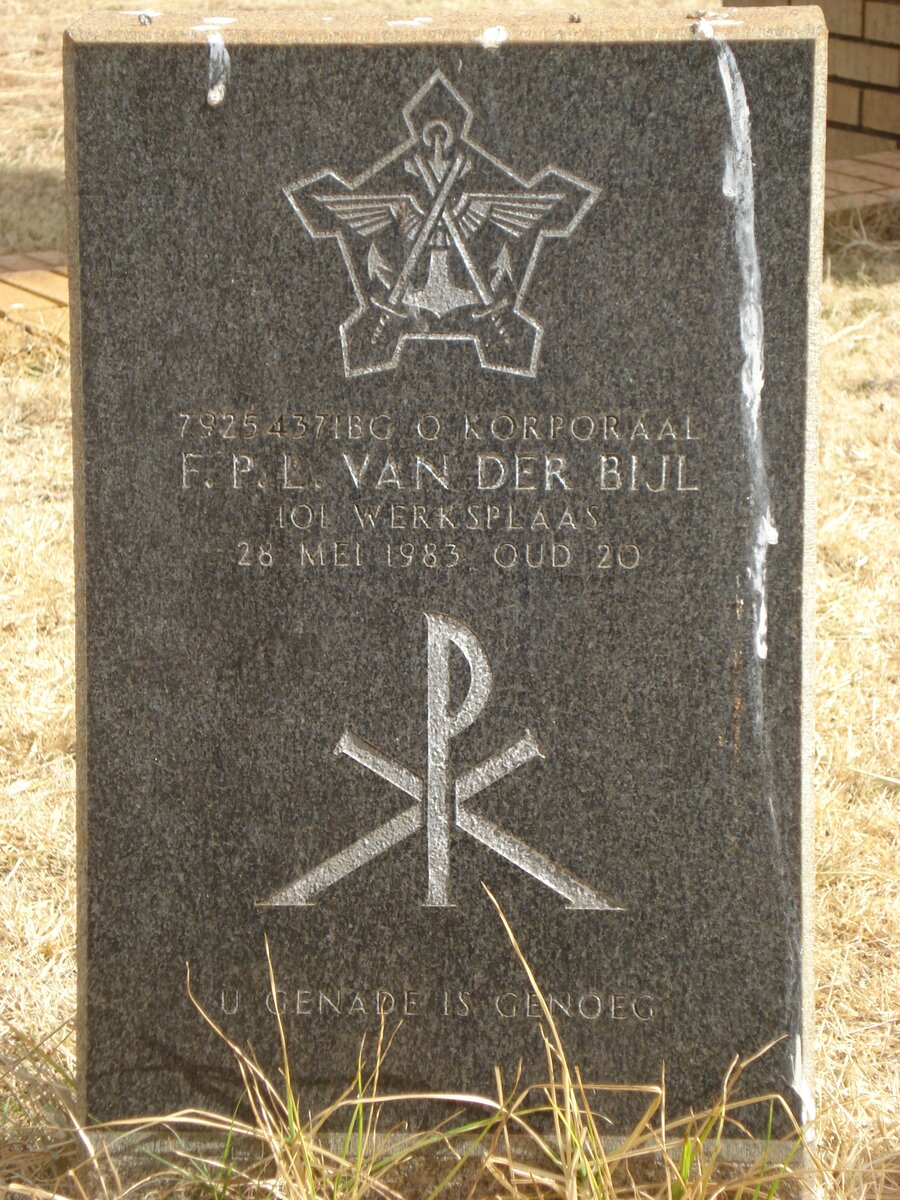 BIJL F.P.L., van der -1983