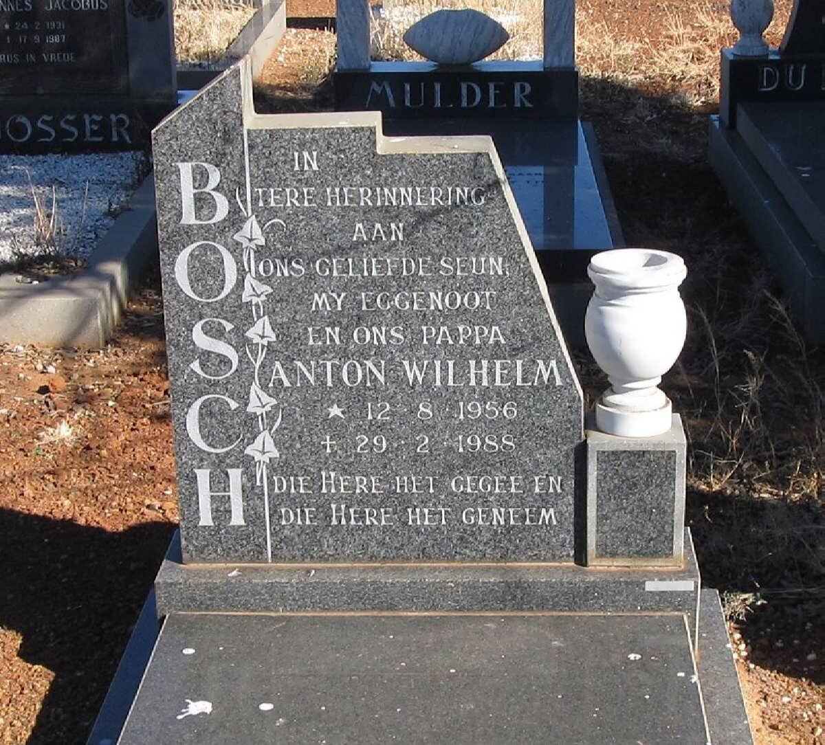 BOSCH Anton Wilhelm 1956-1988