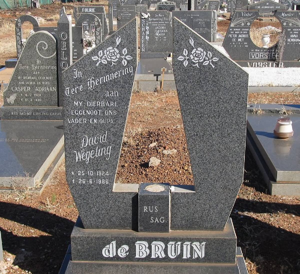 BRUIN David Wegeling, de 1924-1986