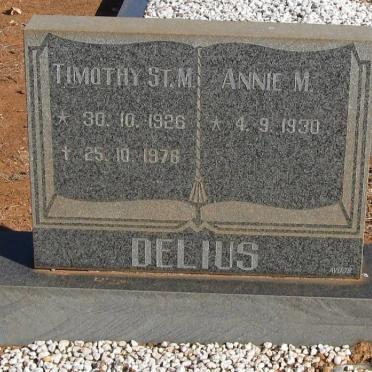 DELIUS Timothy St.M. 1926-1976 &amp; Annie M. 1930-