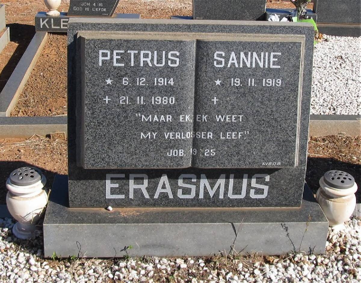 ERASMUS Petrus 1914-1980 &amp; Sannie 1919-