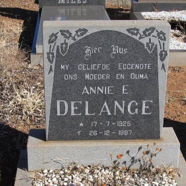 LANGE Annie E., de 1925-1987