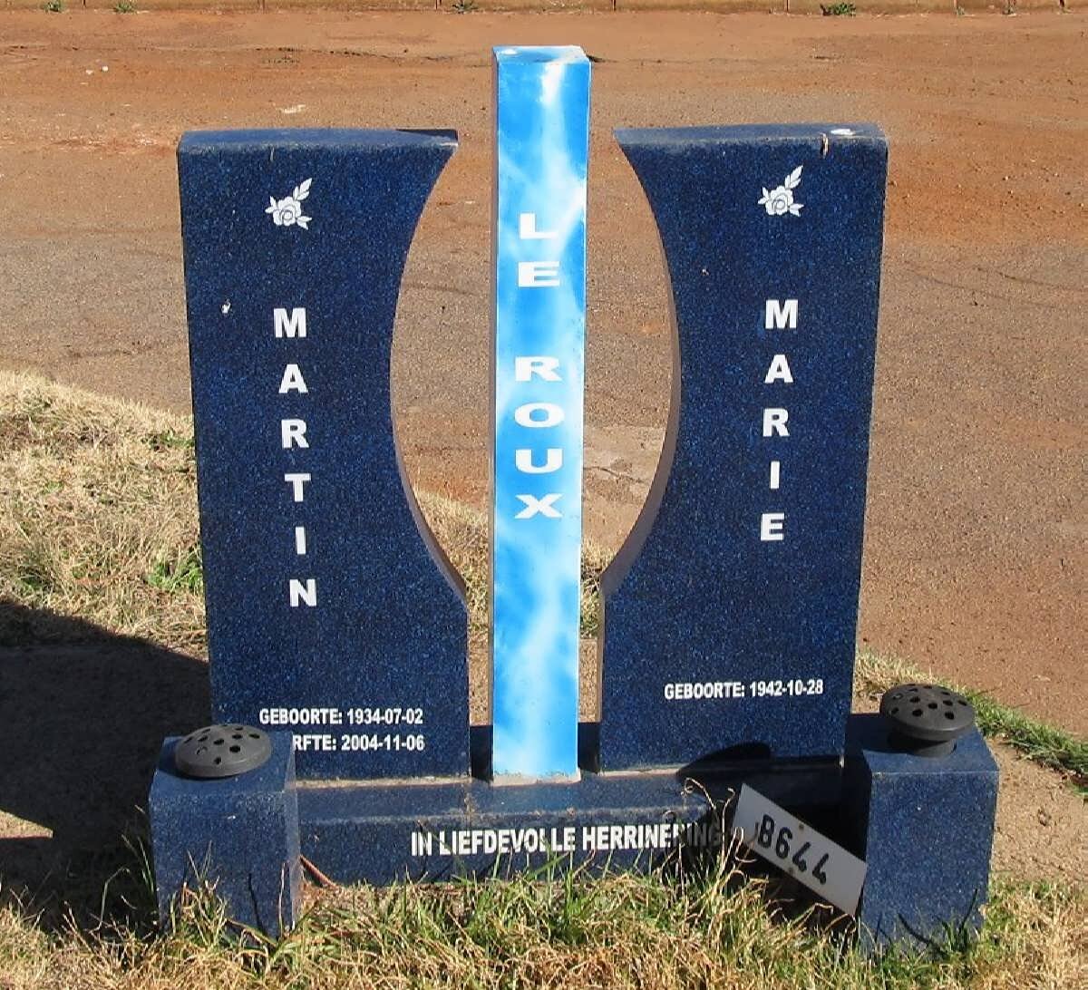 ROUX Martin, le 1934-2004 &amp; Marie 1942-