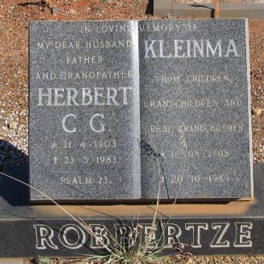 ROBERTZE Herbert C.G. 1903-1983 &amp; Kleinma 1905-1989