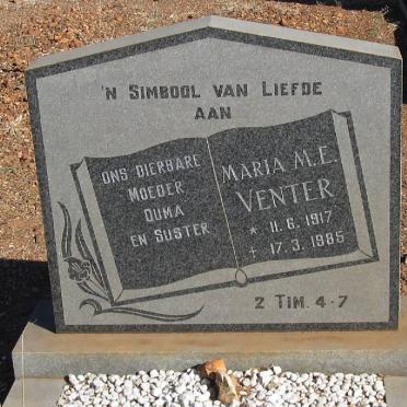 VENTER Maria M.E. 1917-1985
