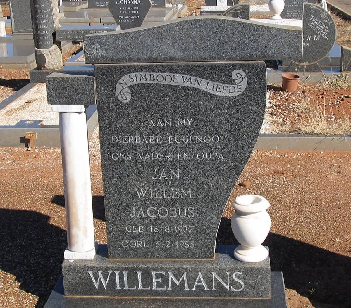 WILLEMANS Jan Willem Jacobus 1932-1985