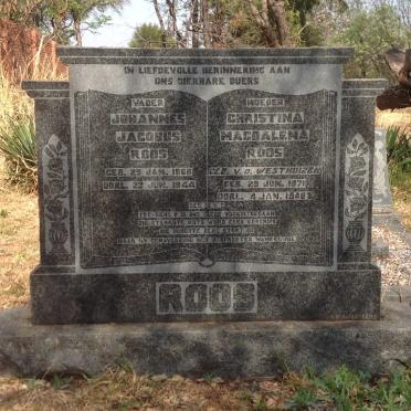 ROOS Johannes Jacobus 1866-1944 &amp; Christina Magdalena V.D. WESTHUIZEN 1871-1948