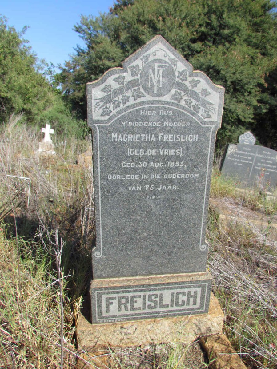 FREISLICH Magrietha nee DE VRIES 1853-