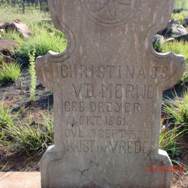 MERWE Christine J.S., v.d. nee DREYER 1851-1926