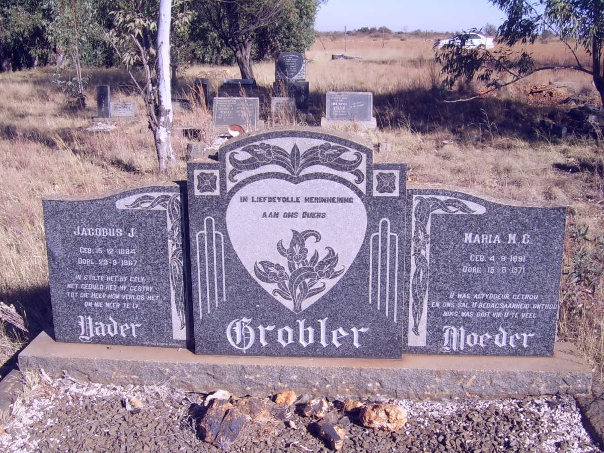 GROBLER Jacobus J. 1884-1967 &amp; Maria M.C. 1891-1971 