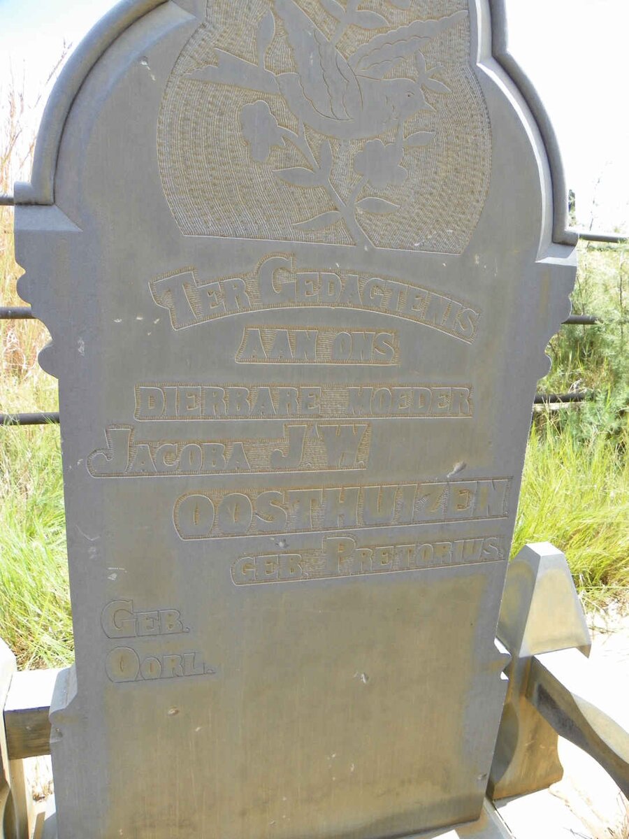 OOSTHUIZEN Jacoba J.W. nee PRETORIUS