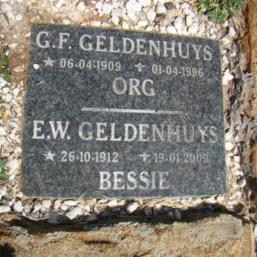 GELDENHUYS G.F. 1909-1996 &amp; E.W. 1912-2009