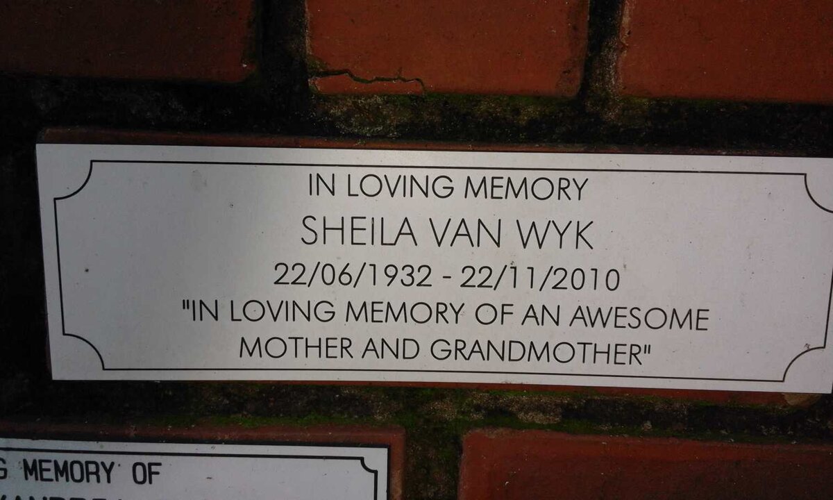 WYK Sheila, van 1932-2010