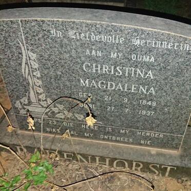BADENHORST Christina Magdalena 1849-1937