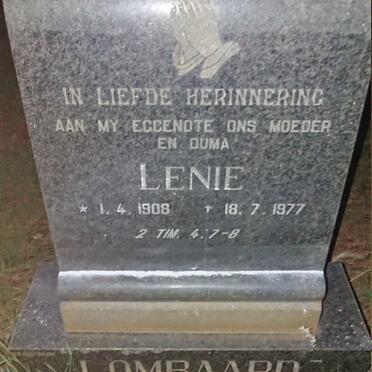 LOMBAARD Lenie 1908-1977