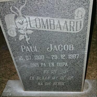 LOMBAARD Paul Jacob 1900-1987