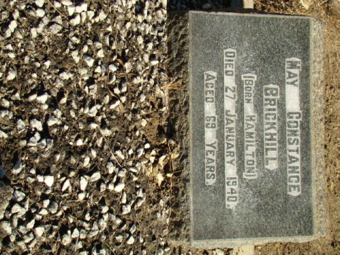 BRICKHILL May Constance nee HAMILTON -1940