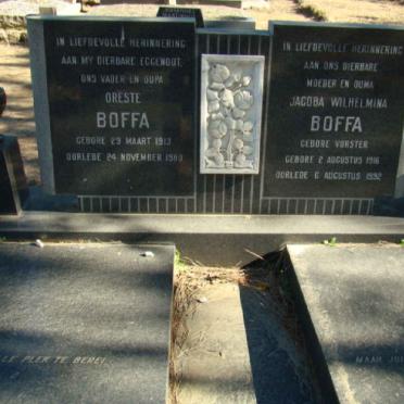 BOFFA Oreste 1913-1980 &amp; Jacoba Wilhelmina VORSTER 1916-1992
