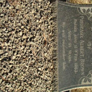 BROWN Prideaux Albert -1963