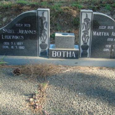 BOTHA Sarel Johannes Lodewikus 1897-1982 &amp; Martha Aletta MEYER 1912-1979